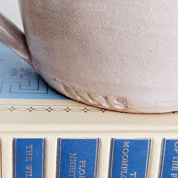 Studio Art Pottery Ceramic Green & Gray Chicken Rooster Jug Pitcher with Handle - Picture 9 of 10